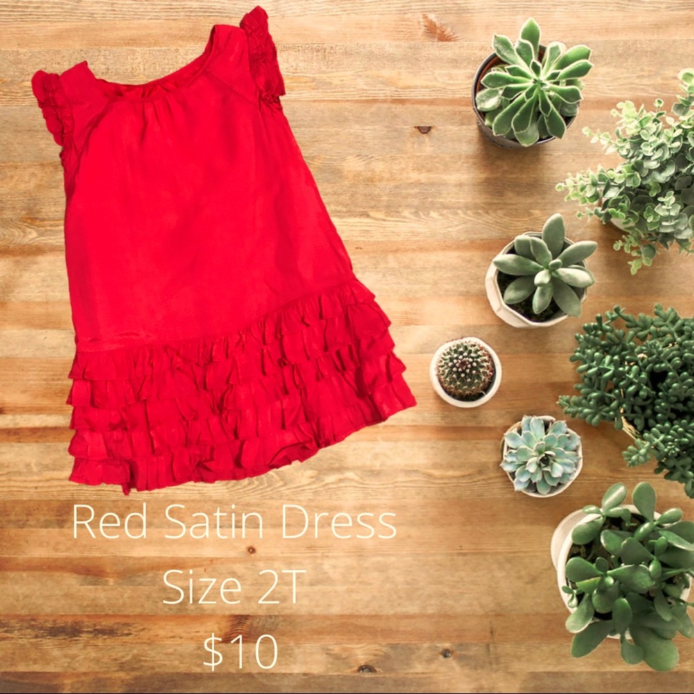 Red Satin Dress